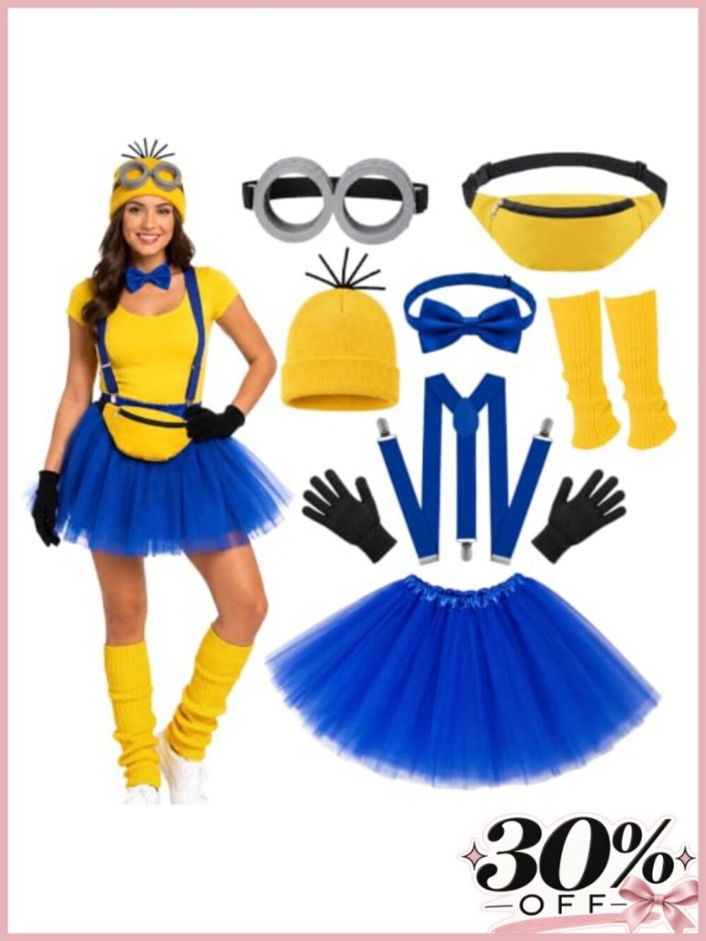 10pc Halloween Costume Accessories Set Cosplay Dress Up Party Women's